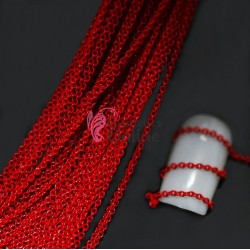 Lantisor Metalic pentru unghii 3D, Rosu LM006